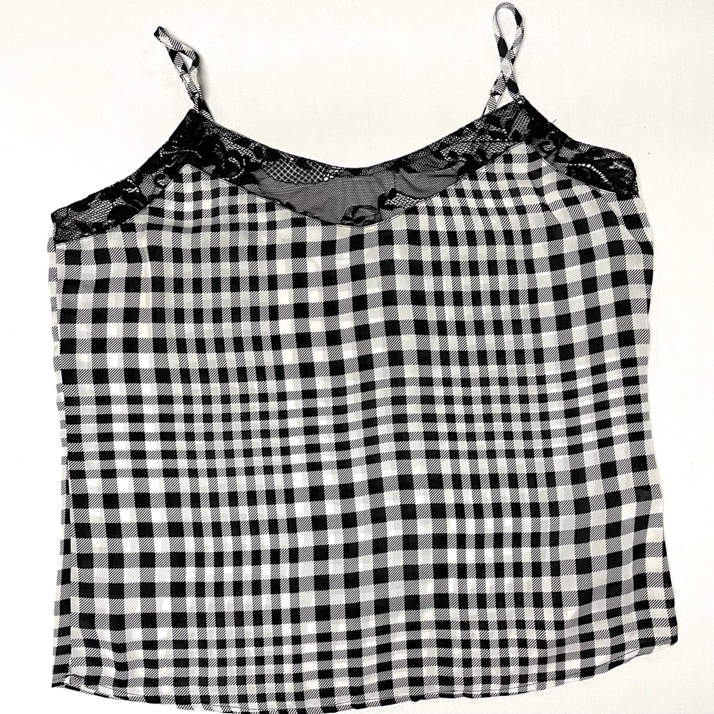 2/$10 Black & White Plaid Camisole